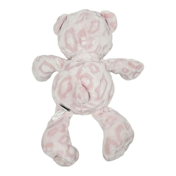 Nat & Jules Prudy Teddy Bear Lovey Plush Pink Circle Print Textured Gift Present - Picture 5 of 13